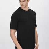 Men's Ultra Soft and Stretchy T-Shirt side panel print (Black)