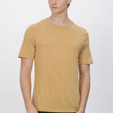 Men's Tencil Polyester Ultra Soft and Smooth Sustainable T-shirt ( Mustard Yellow)