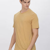 Men's Tencil Polyester Ultra Soft and Smooth Sustainable T-shirt ( Mustard Yellow)