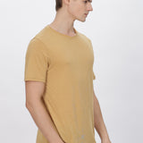 Men's Tencil Polyester Ultra Soft and Smooth Sustainable T-shirt ( Mustard Yellow)