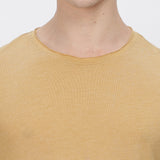 Men's Tencil Polyester Ultra Soft and Smooth Sustainable T-shirt ( Mustard Yellow)