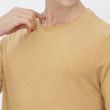 Men's Tencil Polyester Ultra Soft and Smooth Sustainable T-shirt ( Mustard Yellow)