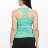 Women Sleeveless Razer Back Running Tank top (Green)