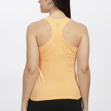 Women Sleeveless Razer Back Running Tank top (Orange)