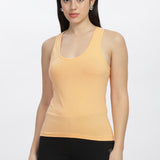 Women Sleeveless Razer Back Running Tank top (Orange)