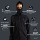 Women's Hooded All Weather Jacket with Side seam pockets in sleeve