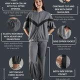 Women’s Cut & Sew Tracksuit with Adjustable Drawstring Waistband