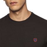 Men Round neck Bamboo Cotton T shirt (Black)