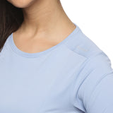 Women Breathable Quick Dry Kooltex Regular Fit Sports T-Shirt (Sky Blue)