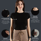 Women's High-neck Corset Top with Raglan Sleeves