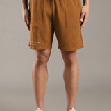 Comfortable Elastic Waistband Shorts Relaxed Fit with Functional Front Patch Pockets