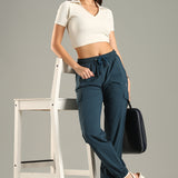 Women’s Workleisure Cargo Pants with Elasticated Cuff