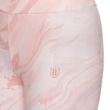 Women's Slim-Fit Printed Capri With Elasticated Waist & Mesh At Bottom