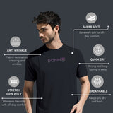 Men's Pintuck T-Shirt with Multi Reflector Chest Print