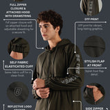 Men’s Raglan Hoodie with Zipper Pockets