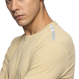 Men Solid High Performance Half Raglan Sleeve
