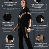 Women’s Cut & Sew Tracksuit with Adjustable Drawstring Waistband