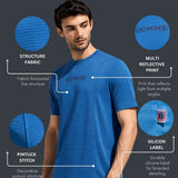 Men's Pintuck T-Shirt with Multi Reflector Chest Print