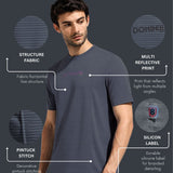 Men's Pintuck T-Shirt with Multi Reflector Chest Print