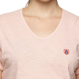 Women 100% organic cotton mega sleeve top (Pink)