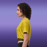 Women's Crop Top With Elastic Branding