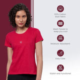 Women's Soft and Breathable  Regualr fit Solid T-shirt