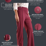 Women's Flared Workleisure Pant with Wide Bell Bottom Slit & Hollywood Waistband