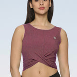 Women UPF Protection & Eco-Friendly Yoga Sleeveless Criss Cross Crop Top