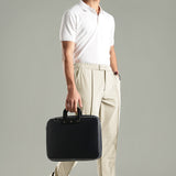 Men's Pintuck Pants with Double Button & Zipper Closure