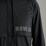 Women's Raglan Sleeve Hoodie with High V-Neck Collar & Zipper Opening