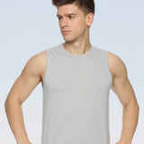 Men's Breathable Grey Sleeveless Muscle Tee