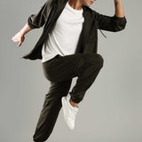 Men’s Raglan Hoodie with Zipper Pockets