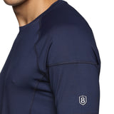 Men Kooltex Solid High Performance Half Raglan Sleeve(Navy Blue)