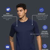 Men Solid High Performance Training T-Shirt