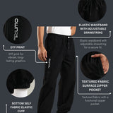 Men's Woven Boxy Jogger with Zipper Pocket