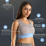 Women's Criss Cross Back Sports Bra with Detachable Pad