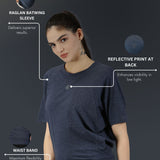 Women UPF Sun Protection Eco Friendly Yoga Top With Batwing Sleeve