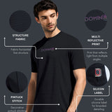 Men's Pintuck T-Shirt with Multi Reflector Chest Print