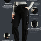 Women Stylish Multi pocket Pants with Adjustable Drawstring