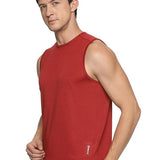 Men's Breathable Maroon Sleeveless Muscle Tee