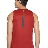Men's Breathable Maroon Sleeveless Muscle Tee