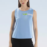 Women's Scoop Neck Tank Top with Chest Print