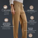 Women's Ankle Length Workleisure Pant with Front Pleat and Zipper Opening