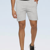 Men Training Shorts with Elastic Waist Band & Zipper Pockets
