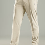 Men's Pintuck Pants with Double Button & Zipper Closure