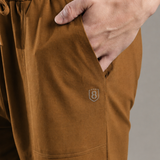 Comfortable Elastic Waistband Shorts Relaxed Fit with Functional Front Patch Pockets