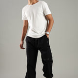 Men’s Oversized Joggers with Adjustable Waistband & Pocket with Snap Button Closure