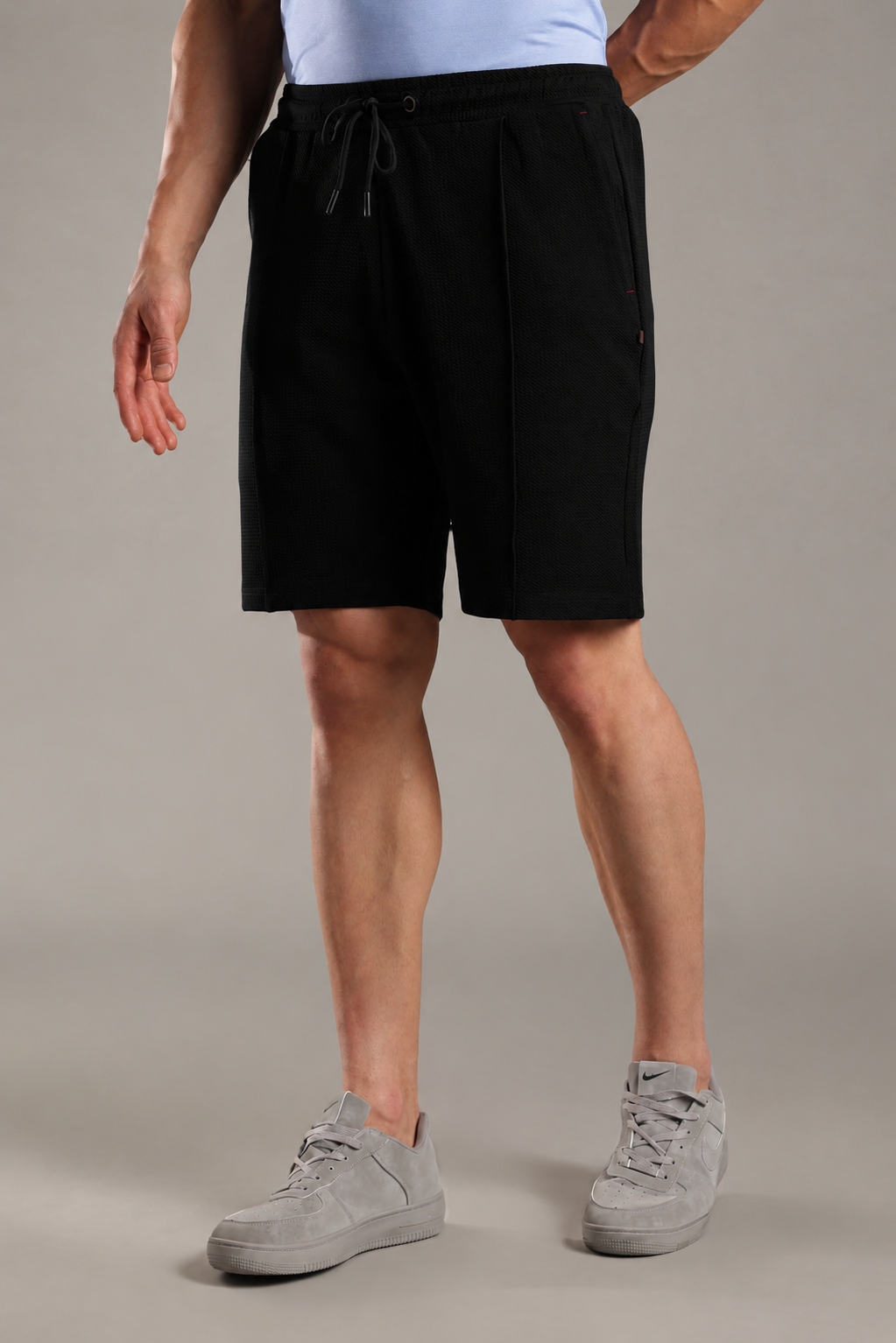 Men Pintuck Shorts With Zipper Pocket