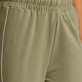 Relaxed Fit Drawstring Wide-Leg Pants Designed with contrast piping for Elevated All-Day Comfort