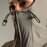 Women's Hooded All Weather Jacket with Side seam pockets in sleeve